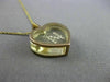 ESTATE .12CT DIAMOND 14KT YELLOW GOLD 3D CLASSIC N INITIAL HEART PENDANT #22997