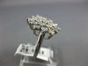 LARGE .48CT DIAMOND 14K WHITE GOLD 3D CLUSTER FLOWER STAR FILIGREE MILGRAIN RING