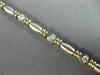 ANTIQUE 1.0CT DIAMOND 14K WHITE & YELLOW GOLD 3D BEZEL LINK LINE BRACELET #18640