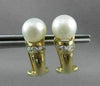 ESTATE .24CT DIAMOND & AAA SOUTH SEA PEARL 14K YELLOW GOLD CLIP ON EARRINGS 5011