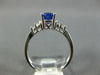 1.62CT DIAMOND & AAA TANZANITE 14KT WHITE GOLD OVAL & ROUND ENGAGEMENT RING