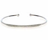ESTATE .36CT DIAMOND 18KT WHITE GOLD ROUND CLASSIC FUN FLEXIBLE BANGLE BRACELET