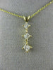 ESTATE .54CT DIAMOND 14KT YELLOW GOLD CLASSIC PAST PRESENT FUTURE PENDANT #16729