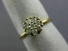 ESTATE .30CT ROUND DIAMOND 14K YELLOW GOLD CLASSIC CLUSTER STAR LOVE RING #23984