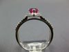.94CT DIAMOND & AAA RUBY 14KT WHITE GOLD PEAR SHAPE & ROUND HALO FRIENDSHIP RING
