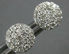 ESTATE .50CT DIAMOND 14KT WHITE GOLD 3D CLASSIC CLUSTER FLOWER STUD EARRINGS