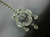 ANTIQUE 1.96CT DIAMOND 14K WHITE GOLD FILIGREE CHANDELIER HANGING EARRINGS #1680