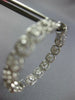 1.11CT DIAMOND 18KT WHITE GOLD FILIGREE SQUARE INSIDE OUT HOOP HANGING EARRINGS