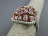 ESTATE 3.32CT WHITE & PINK DIAMOND 18KT WHITE & ROSE GOLD MULTI SHAPE HALO RING