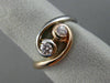 ESTATE .29CT DIAMOND 14KT WHITE & ROSE GOLD ETOILE INFINITY TWO STONE LOVE RING