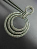 LARGE 3.23CT DIAMOND 18KT WHITE GOLD 3D MULTI CIRCULAR CLIP ON HANGING EARRINGS
