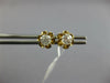 ESTATE .50CT DIAMOND 14KT YELLOW GOLD 3D CLASSIC ROUND FUN LOVE STUD EARRINGS