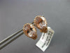 LARGE 3.45CT DIAMOND & AAA MORGANITE 14K ROSE GOLD OVAL CLIP ON HANGING EARRINGS