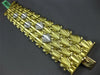 ESTATE EXTRA LARGE & LONG 1.25CT DIAMOND 18KT 2 TONE GOLD 3D MULTI LEAF BRACELET