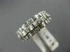 ESTATE WIDE 1.38CT DIAMOND 18K WHITE GOLD 3D SEMI BEZEL WEDDING ANNIVERSARY RING