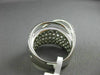 ESTATE LARGE 1.12CT DIAMOND 18KT WHITE GOLD MULTI ROW CRISS CROSS OPEN FUN RING