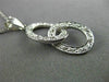 ESTATE .30CT DIAMOND 14KT WHITE GOLD 3D OVAL LOVE KNOT FLOATING PENDANT #25730