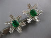 ANTIQUE 6.46CT DIAMOND & AAA EMERALD 18KT WHITE GOLD & PLATINUM CLIP ON EARRINGS