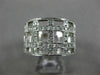ESTATE WIDE .80CT DIAMOND 14KT WHITE GOLD 3D CLASSIC MULTI ROW WOVEN RING #26335