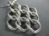 ESTATE LARGE 1.02CT DIAMOND 18KT WHITE GOLD MULTI LINK LOVE KNOT FLOWER PENDANT