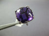 EXTRA LARGE 13.81CT DIAMOND & AAA AMETHYST 14KT WHITE GOLD CUSHION FILIGREE RING