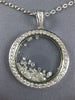 ESTATE LARGE 1.06CT DIAMOND 18KT WHITE GOLD 3D CIRCLE OF LIFE FLOATING PENDANT