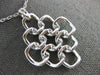 ESTATE LARGE 1.02CT DIAMOND 18KT WHITE GOLD MULTI LINK LOVE KNOT FLOWER PENDANT