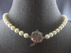 LONG .12CT DIAMOND & AAA SOUTH SEA PEARL 14KT WHITE GOLD FLOWER NECKLACE #27926