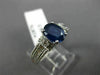 ESTATE 2.24CT DIAMOND & SAPPHIRE 14KT WHITE GOLD FILIGREE ENGAGEMENT RING #2876