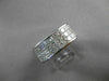 ESTATE LARGE 5.04CT PRINCESS CUT DIAMOND 18K WHITE GOLD ANNIVERSARY RING #20596