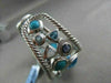 ANTIQUE WIDE 56.4CT DIAMOND & MULTI GEM 14KT WHITE GOLD BANGLE ONE OF A KIND!!!!