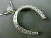 ESTATE LARGE PLATINUM 2.60CT DIAMOND 3D HORSESHOE LUCKY FLOATING PENDANT #21965
