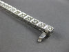 ESTATE LARGE 4.0CT DIAMOND 14KT WHITE GOLD ROUND SQUARE FILIGREE TENNIS BRACELET