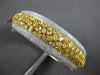 GIA LARGE 17.42CT WHITE & FANCY YELLOW DIAMOND 18K 2 TONE GOLD BANGLE BRACELET
