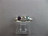 .65CT DIAMOND & AAA AMETHYST & AAA AQUAMARINE 14KT WHITE GOLD 3 STONE LOVE RING