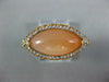 1.10CT DIAMOND & YELLOW SAPPHIRE & PINKISH ORANGE QUARTZ 14KT 2 TONE GOLD RING