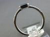.85CT DIAMOND & AAA BLUE TOPAZ 14K WHITE GOLD EMERALD CUT & ROUND BEZEL FUN RING