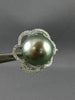 ESTATE LARGE .60CT DIAMOND & AAA TAHITIAN PEARL 18KT WHITE GOLD CLIP ON EARRINGS