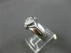 ESTATE WIDE .45CT SOLITAIRE DIAMOND 14KT WHITE GOLD BEZEL ENGAGEMENT RING #5938