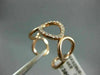 ESTATE WIDE .14CT DIAMOND 14KT ROSE GOLD 3D MULTI CIRCLE INFINITY OPEN LOVE RING