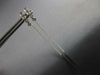 ESTATE .20CT DIAMOND 14K WHITE GOLD 3D 4 STONE BEZEL CHANDELIER HANGING EARRINGS