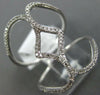 ESTATE LARGE .19CT DIAMOND 14KT WHITE GOLD 3D CLASSIC DOUBLE HEART FUN LOVE RING
