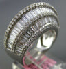 LARGE 3.72CT DIAMOND 18KT WHITE GOLD ROUND & BAGUETTE MULTI ROW ANNIVERSARY RING