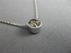 ESTATE .79CT DIAMOND 14KT WHITE GOLD 3D BEZEL SOLITAIRE PENDANT NECKLACE #25605