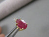 ANTIQUE 1.49CTW DIAMOND RUBY 14KT YELLOW GOLD OVAL STUD POST EARRINGS #4484