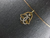 ESTATE .13CT DIAMOND 14KT ROSE GOLD 3D ROUND FILIGREE BELL FUN FLOATING PENDANT