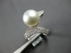 LARGE .62CT DIAMOND & AAA SOUTH SEA PEARL 18KT WHITE GOLD 3D MULTI ROW LOVE RING