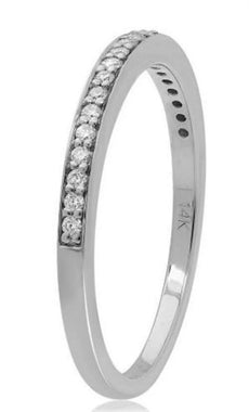 .13CT DIAMOND 14K WHITE GOLD 3D ROUND CLASSIC SEMI ETERNITY ANNIVERSARY RING