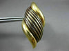 ESTATE EXTRA LARGE 18KT YELLOW GOLD LEAF SWIRL ITALIAN DESIGN CLIP ON EARRINGS