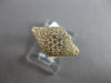 ESTATE .98CT DIAMOND 14KT YELLOW GOLD 3D MULTI ROW PAVE OVAL FUN RING